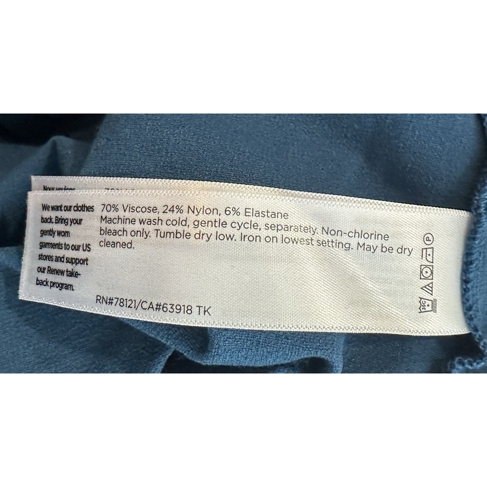 NEW Eileen Fisher Slim Washable Crepe Ankle Pants Blue Atlan Career Size XL NWT - Picture 11 of 11